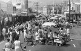 Paeroa’s main street at the height of the 1971 Market Day.